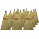 80161 GENUINE JOE WHISK BROOM, METAL HANG RING, NATURAL, 12 COUNT - NATURAL - Like New