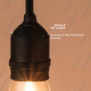 LANDIA HOME (2X48FT) LED HD STRING LIGHT 30 HANGING SOCKETS 32 LED BULBS - BLACK - Like New