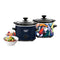 SO YUMMY BY BELLA 2.0QT TWIN SET SLOW COOKER NAVY 22976A1 - Brand New