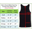 BLU ROCK MEN'S RIBBED CLASSIC TANK TOPS – 5 PACK - SIZE: MEN L - HEATHER GRAY - Brand New