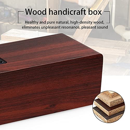 GENERIC W8 WOODEN WIRELESS HEAVY BASS SPEAKER SUBWOOFER SOUNDBAR -RED - Like New