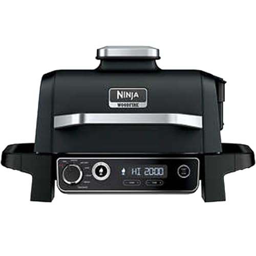 NINJA OG705CO WOODFIRE OUTDOOR GRILL AND SMOKER 7 IN 1 - BLACK - Brand New