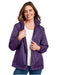 TOTES WOMENS RAIN JACKET WITH HOOD RAIN COAT - SIZE: WOMEN XL - ACAI BERRY - Brand New