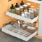 DEKAVA 2 PACK PULL OUT CABINET ORGANIZER EXPANDABLE ADHESIVE PULL-B2 - WHITE - Like New