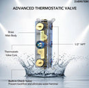EVERSTEIN WALL MOUNTED CONSTANT TEMPERATURE SHOWER FAUCET - MATTE BLACK - Like New