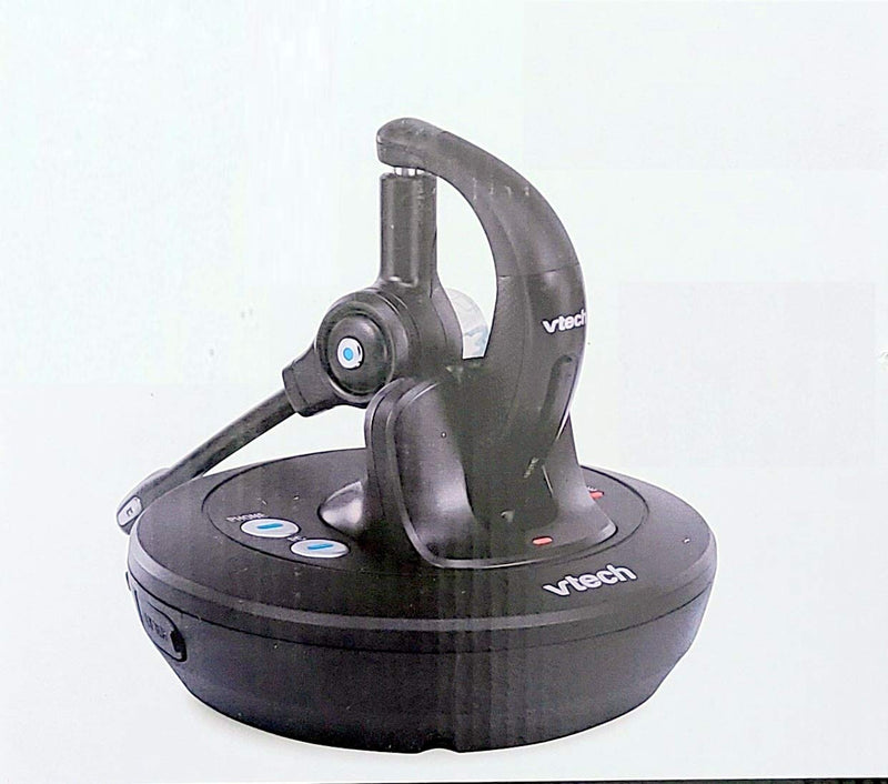 VTECH SOFTPHONE COMPATIBLE OVER-THE-EAR DECT OFFICE WIRELESS HEADSET - BLACK - Like New