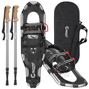 Cauzyart Snowshoes with Trekking Poles and Carrying Bag (30", Gray) - Like New