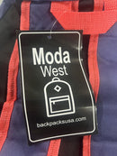 MODA WEST 17" BACKPACK - PURPLE/PINK/BLACK - Brand New