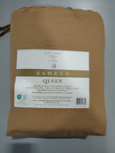 KATHY IRELAND HOME BAMBOO COOLING 6 PIECE SHEET SET,DEEP POCKETS, QUEEN - TAN - Like New