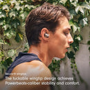 BEATS POWERBEATS WIRELESS NOISE CANCELLING WORKOUT EARBUDS ME2K4LL/A GRAVEL GRAY - Like New