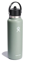 HYDRO FLASK 40 OZ WIDE FLEX STRAW CAP THERMOS - AGAVE - Like New