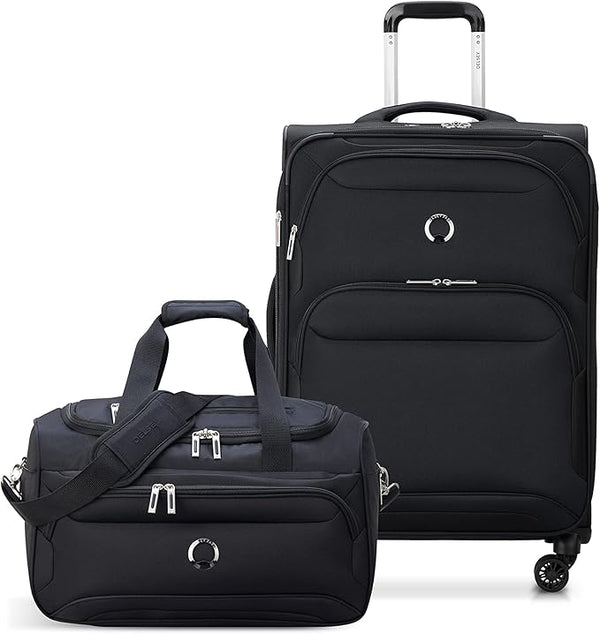 DELSEY PARIS SKY MAX 2.0 LUGGAGE, WHEELS, 40328497700, BLACK, 2PC SET (21/24) - Like New