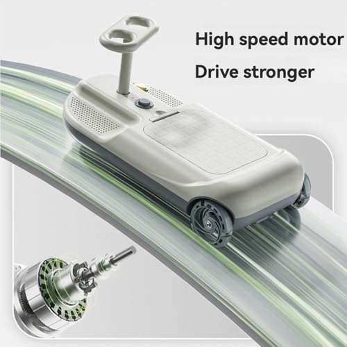 Kids Cleaning Kart, Electric Wiggle Car for Kids, 5-Speed Telescopic - Gray - Like New