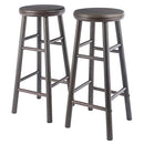 WINSOME SHELBY 2-PIECE SWIVEL BAR STOOLS, 30 IN 16732 - OYSTER-GRAY - Like New