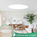 BRIGHTEVER 19" LARGE FLUSH MOUNT CEILING LIGHT FIXTURES XD420-06 - WHITE - Like New