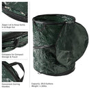 Wakeman Pop Up Outdoor Garbage Can, Black, 29.5 Gallon - Brand New