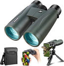 Nexiview 12x50 HD Binoculars High Powered Large View Binoculars - Green - Like New