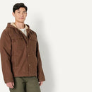 AMAZON BASICS MEN'S INSULATED RELAXED FIT HOODED JACKET M L CHOCOLATE - Like New