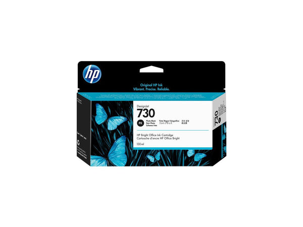 HP 730 130-ml Photo Black DesignJet Ink Cartridge, P2V67A