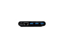 Tripp Lite USB-C to Ethernet Adapter with 3x USB-A, Gigabit, Thunderbolt 3—PD