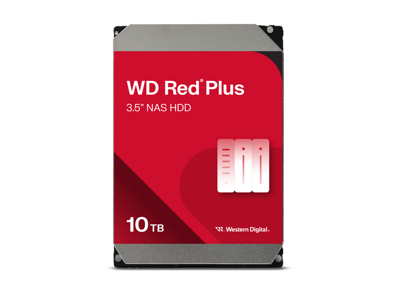 Western Digital 10TB WD Red Plus NAS Internal Hard Drive HDD - 7200 RPM