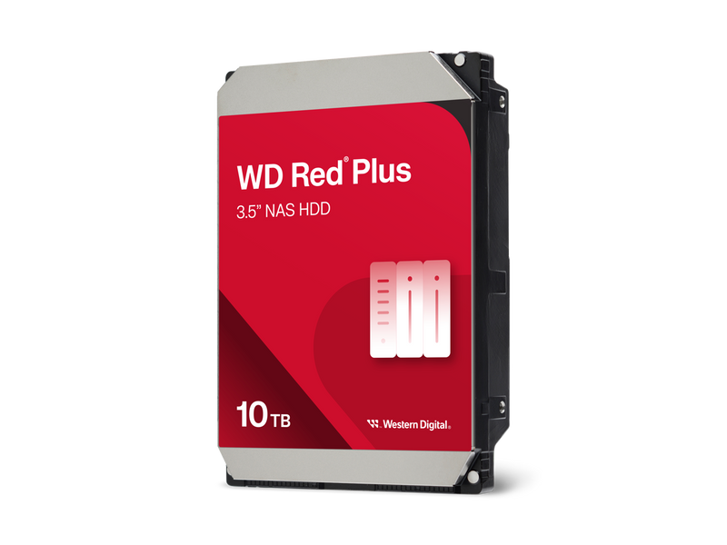 Western Digital 10TB WD Red Plus NAS Internal Hard Drive HDD - 7200 RPM