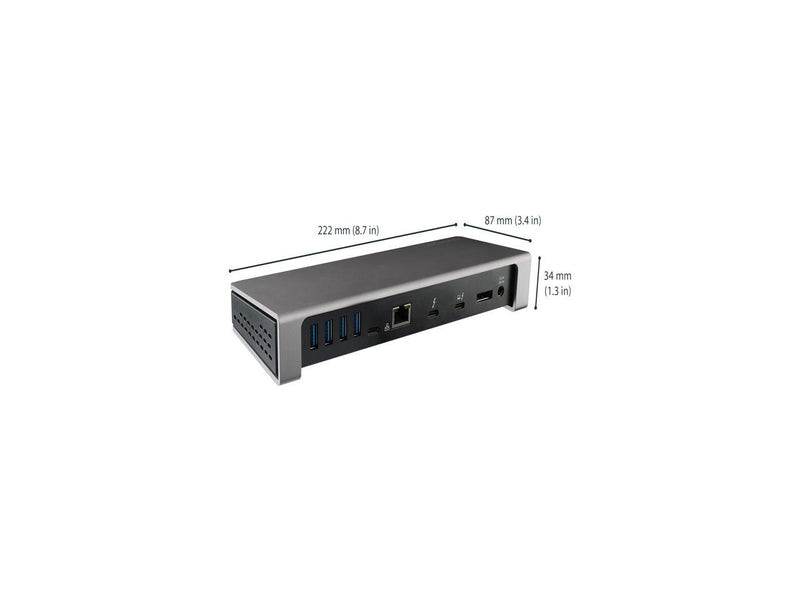 StarTech.com TB3DOCK2DPPD Thunderbolt 3 Dock - 85W Power Delivery - Dual 4K