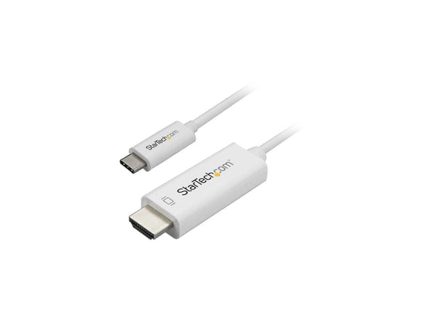 StarTech CDP2HD1MWNL USB C to HDMI Cable - 1m / 3ft - White - 4K at 60Hz -