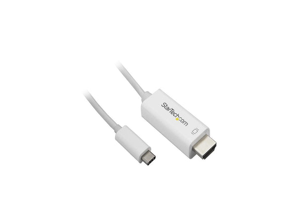 StarTech CDP2HD2MWNL USB C to HDMI Cable - 2m / 6 ft - White - 4K at 60Hz -