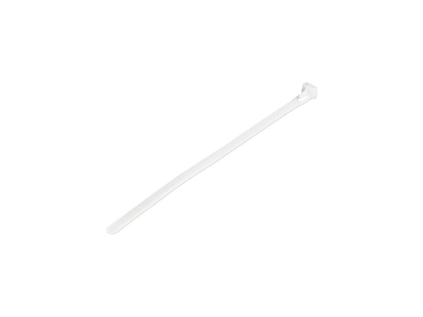 StarTech 8" Reusable Network Cable Ties 100pk White CBMZTRB8