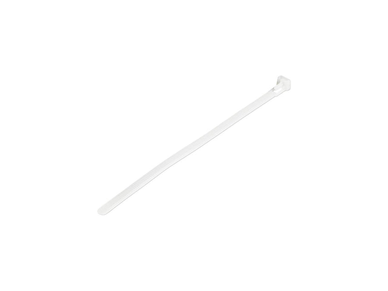 StarTech 8" Reusable Network Cable Ties 100pk White CBMZTRB8