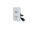 C2G/Cables to Go 39874 HDMI and USB Pass Through Single Gang Wall Plate, Brushed