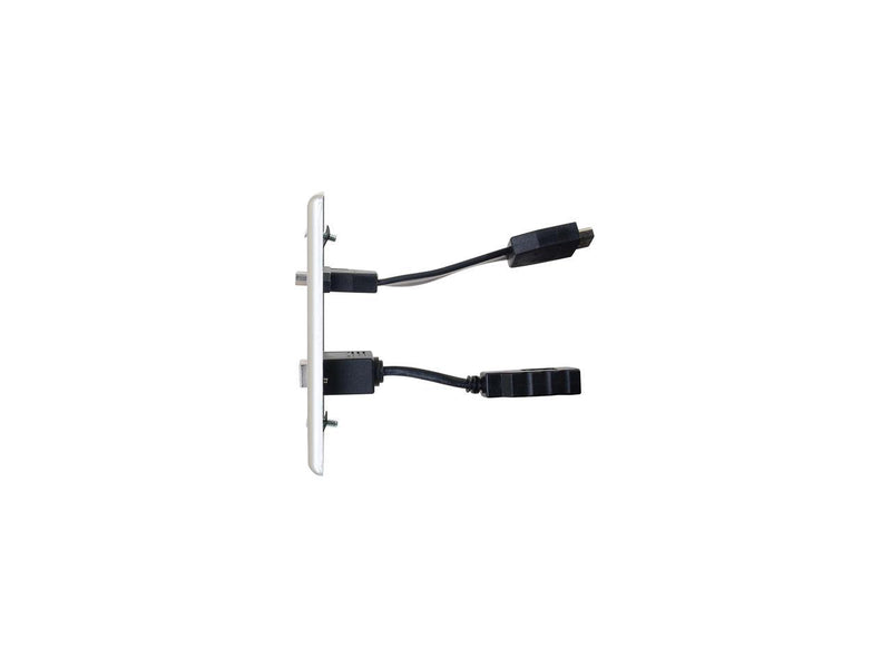 C2G/Cables to Go 39874 HDMI and USB Pass Through Single Gang Wall Plate, Brushed