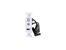 HDMI&REG;, USB AND 3.5MM AUDIO PASS THROUGH DECORATIVE WALL PLATE - WHITE