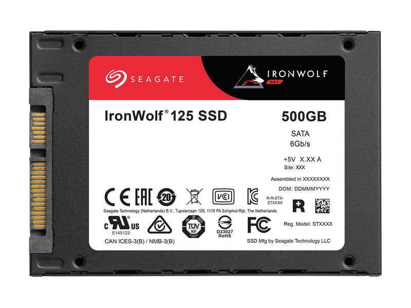 Seagate IronWolf 125 SSD 500GB NAS Internal Solid State Drive - 2.5 Inch SATA