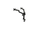 SIIG AC CEMT3E11S1 Dual Pole Arm MultiAngle Monitor Desk Mount Brown Box