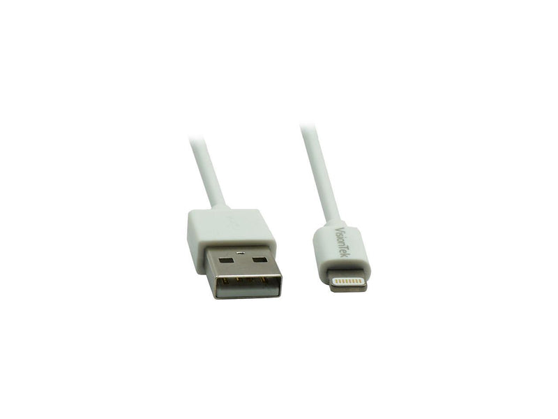 VisionTek 901199 Lightning to USB White 2 Meter Cable