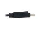 Tripp Lite DisplayPort 1.4 Cable with Latching Connectors 8K M/M Black 6 ft.