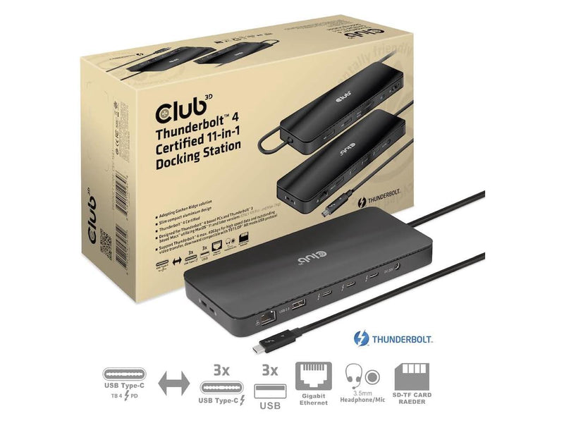 Club 3D Thunderbolt 4 11-in-1 Docking Station CSV-1581