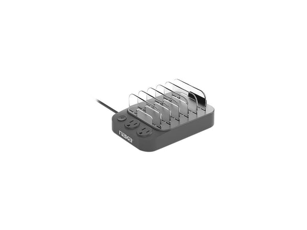 Naxa 8-in-1 Charging Station - Wired - Notebook, Computer - 8 Slot - Charging