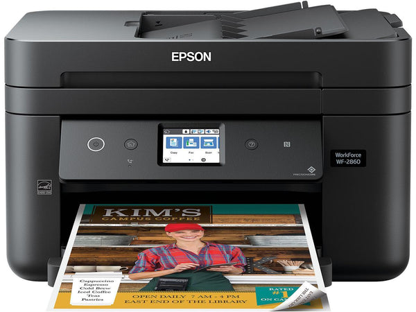 Epson Workforce WF-2860 All-in-One Wireless Color Printer with Scanner