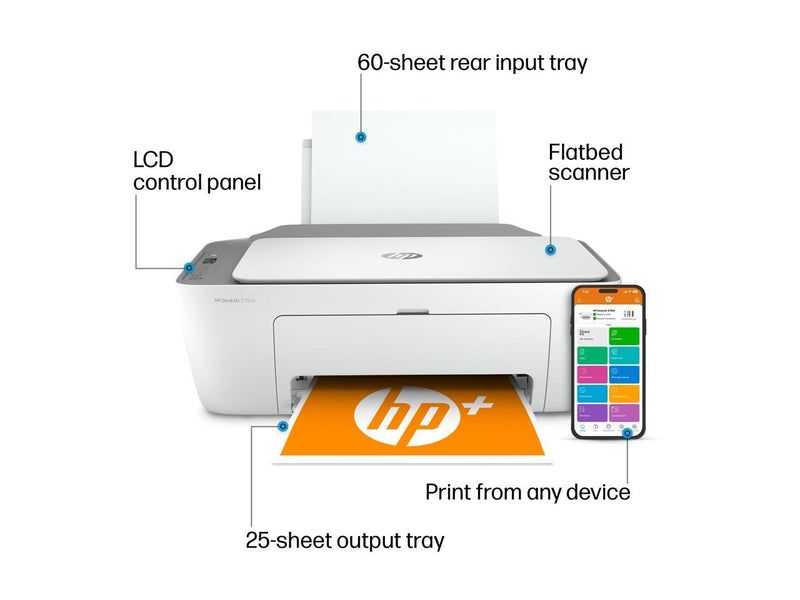 HP DeskJet 2755e All-in-One Wireless Color Printer, with Bonus 3 Months Free