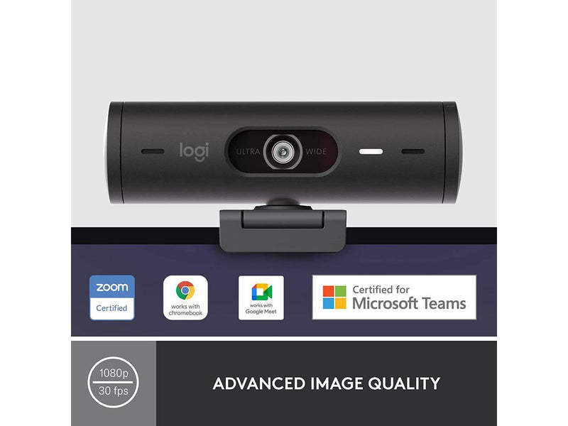 Logitech Brio 500 HD 1080p Webcam 4 Megapixels Graphite (960-001493)