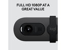 Logitech Brio 105 Full HD 1080p Business Webcam with Auto-Light Balance, USB-A,