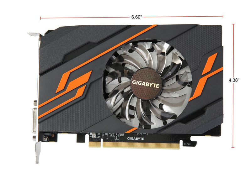 GIGABYTE GeForce GT 1030 2GB GDDR5 ATX Video Cards GV-N1030OC-2GI