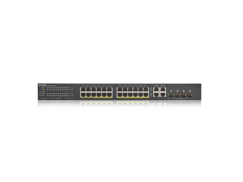 ZyXEL 24-Port Gigabit Smart Nebula Cloud Managed PoE Switch, 24 PoE+ Ports at