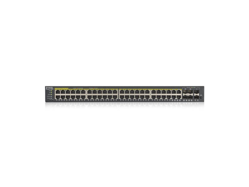 ZyXEL 48-Port Gigabit Smart Nebula Cloud Managed PoE Switch, 48 PoE+ Ports at