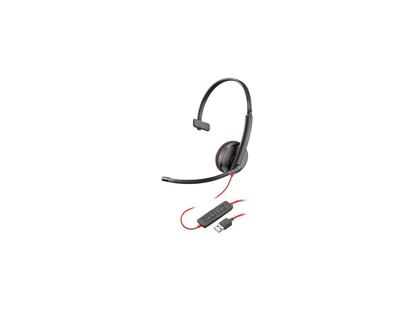 Poly - Blackwire 3210 - Wired, Single Ear (Monaural) Headset (Plantronics) with