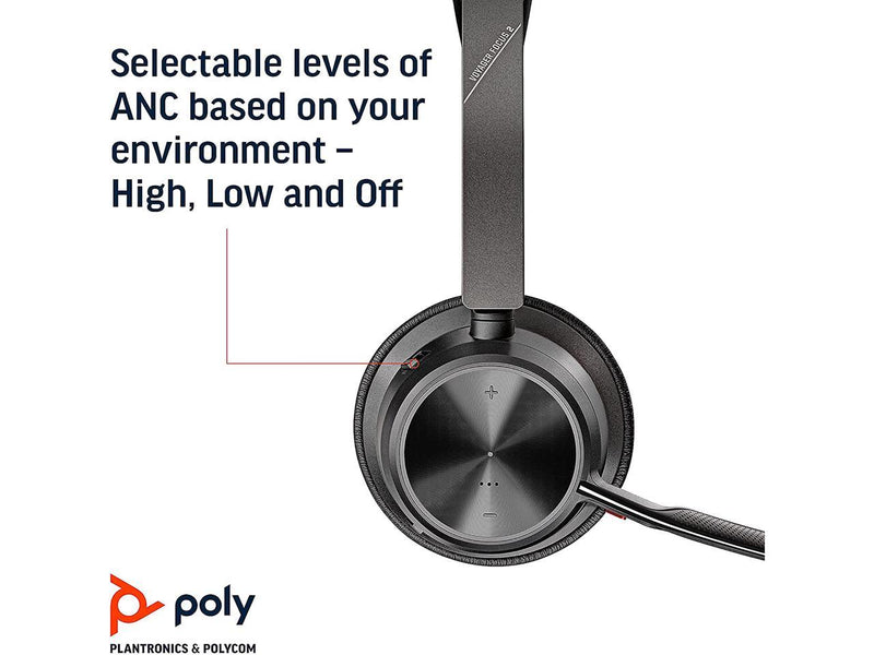 Poly - Voyager Focus 2 UC USB-A Headset with Stand (Plantronics) - Bluetooth