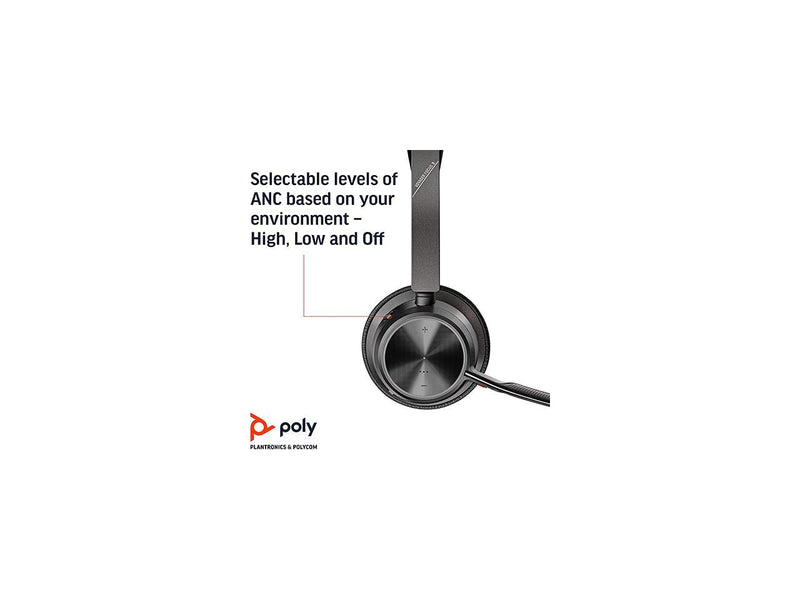 Poly - Voyager Focus 2 UC USB-C Headset (Plantronics) - Bluetooth Dual-Ear